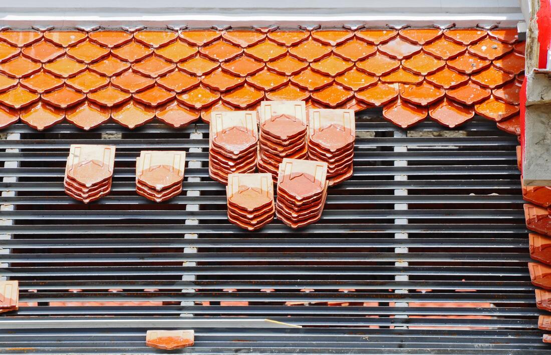 roof tiles in the roof